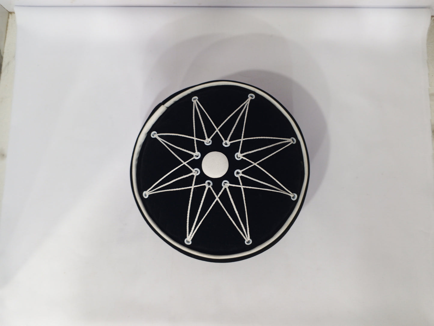 Fancy Cap Black With White Lines