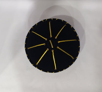 Fancy Cap Black With Golden Line